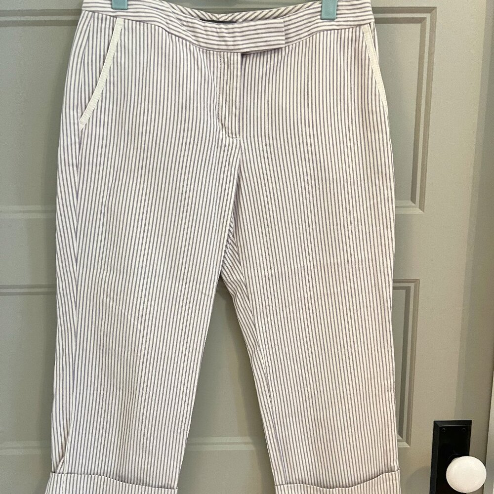 Lavender Striped Capris Ann Taylor 2P